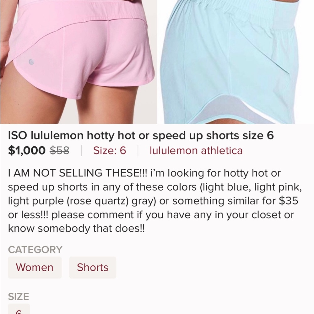 ISO lululemon athletes gotta hot shorts